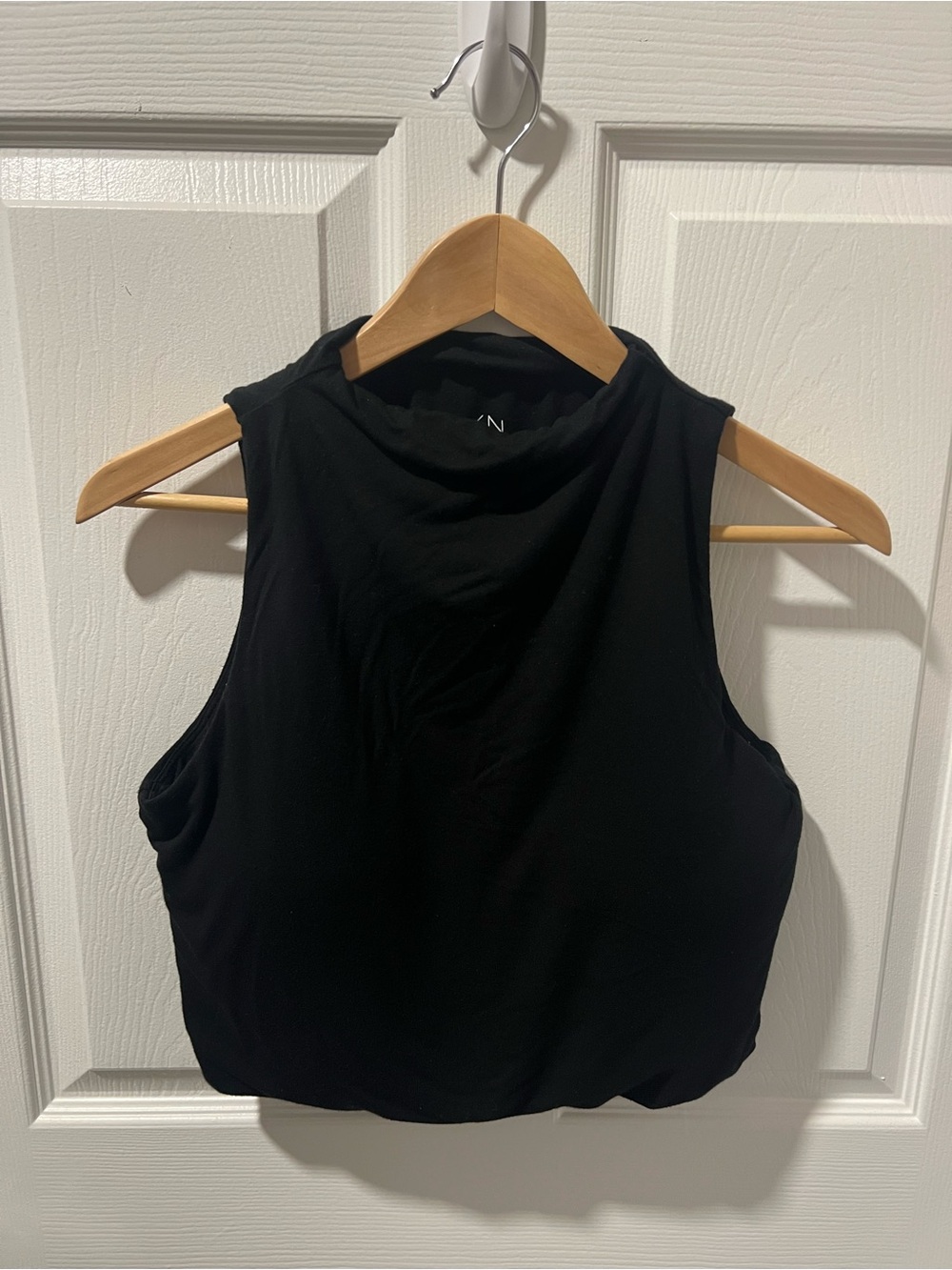 Klassy Network Sleeveless Mock Neck Brami Crop Top